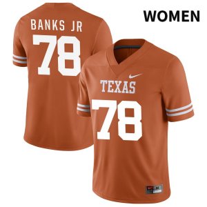 Texas Longhorns Women's #78 Kelvin Banks Jr Authentic Orange NIL 2022 College Football Jersey RLQ65P3T